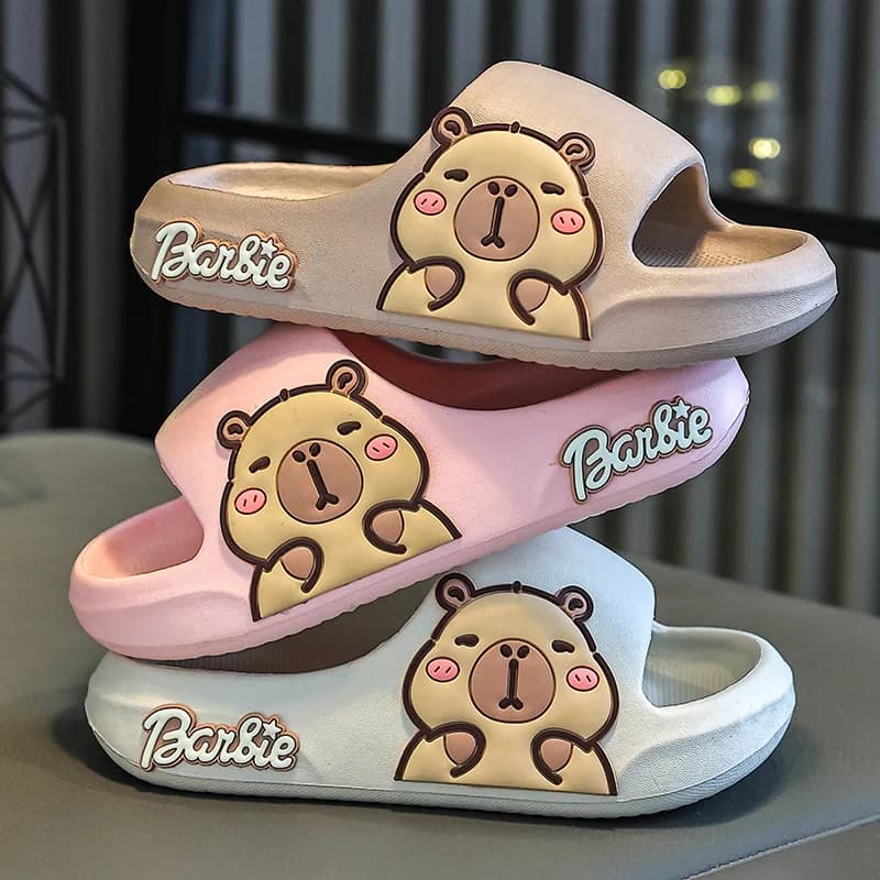 Children Slippers Cute Cartoon Girl EVA Home Slippers 2-16 Years Old Capibala Boys Non Slip Soft Soled Bathroom Slippers